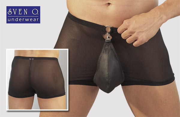 Leder imitatie swell short