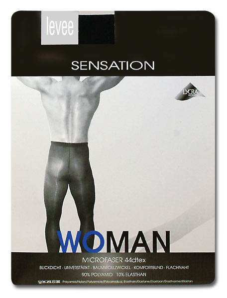 Zwarte heren panty