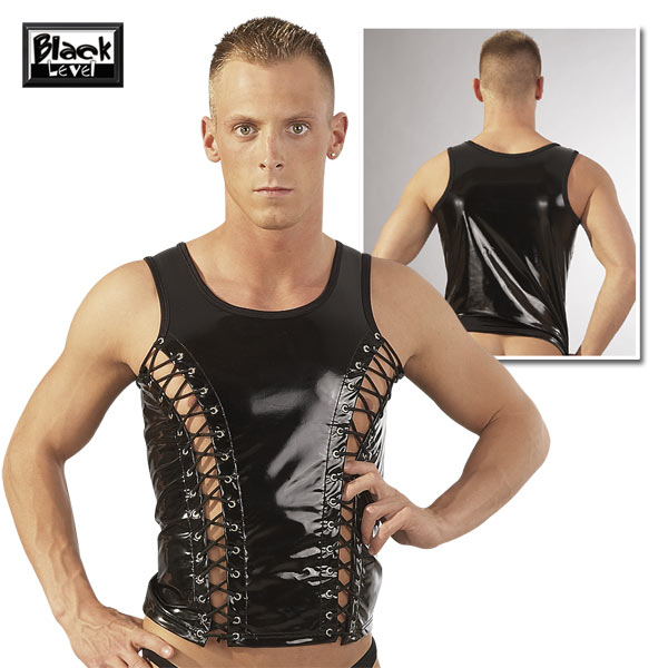 Lak shirt met veters