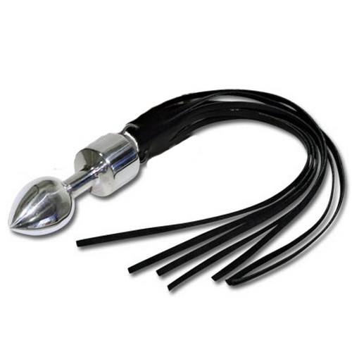 Buttplug met lederen staart