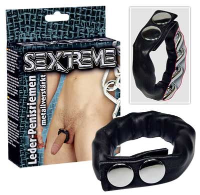 Leren cockring