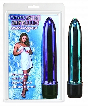Blue Mini Metallic Massager