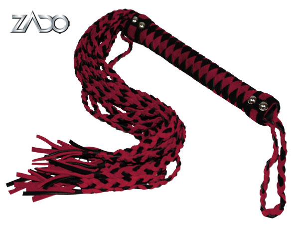 Wild thing leren zweep zwart rood