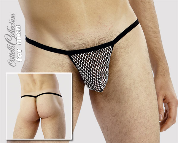 Sexy String  - zwart / wit