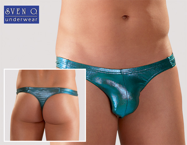 Metallic groene G-string