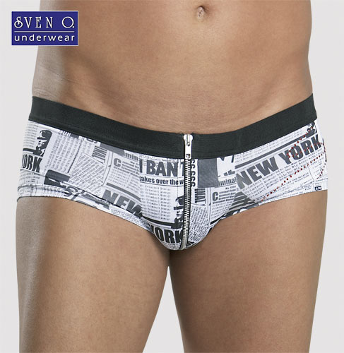 Boxershort met krantmotief