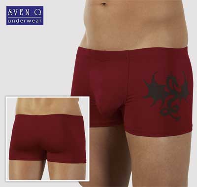 Rode Boxershort met drakenmotief