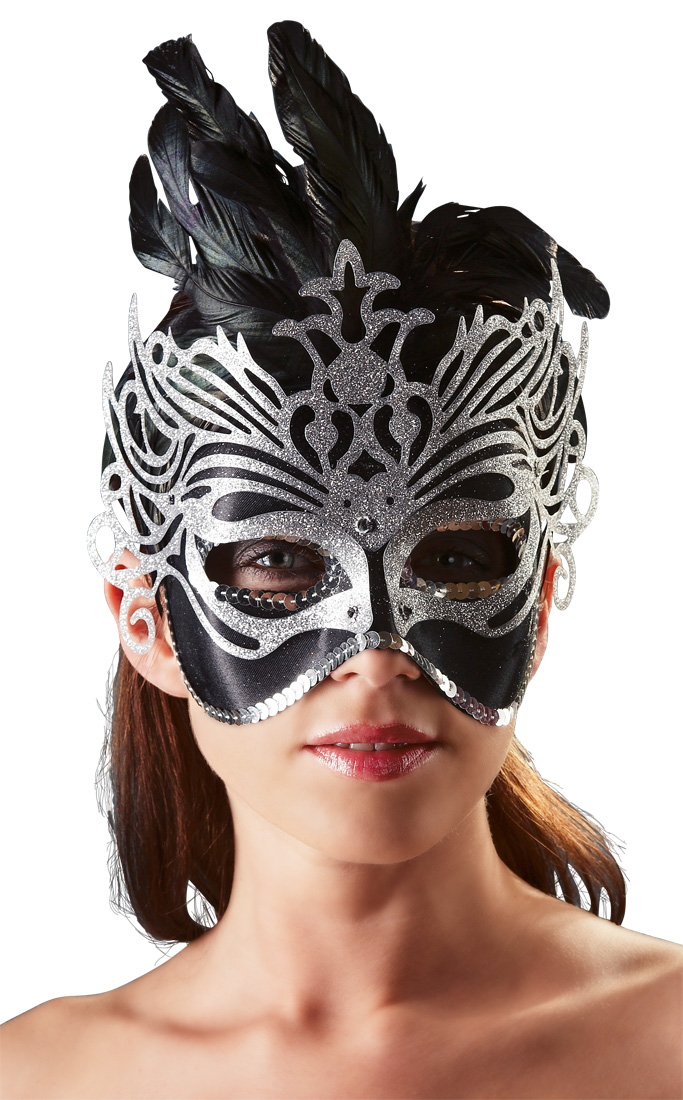 Masker zwart/zilver