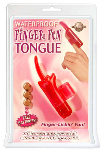 Waterproof Finger Fun Tongue - Red