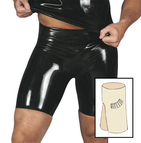 Latex bermuda voor hem of haar