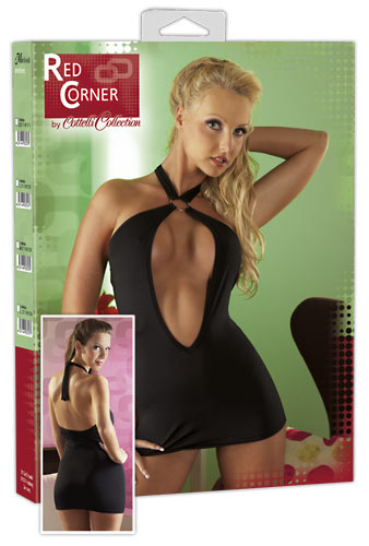 Zwarte mini jurk met o ring