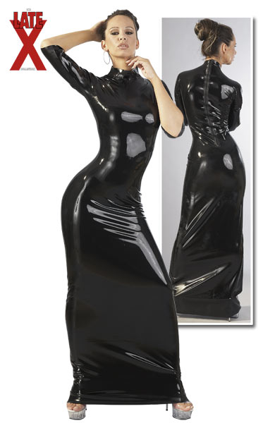 Latex jurk zwart