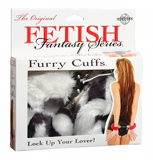 Furry Love Cuffs Zebra