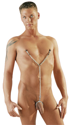 Tepelklemmen+Penisring Ketting