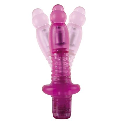 Fireworks Bendable Silicone Vibrator Hot Pink