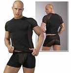 Trendy zwart heren shirt